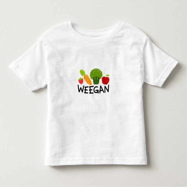 Camiseta Infantil T-shirt de Weegan da criança - luz (Frente)