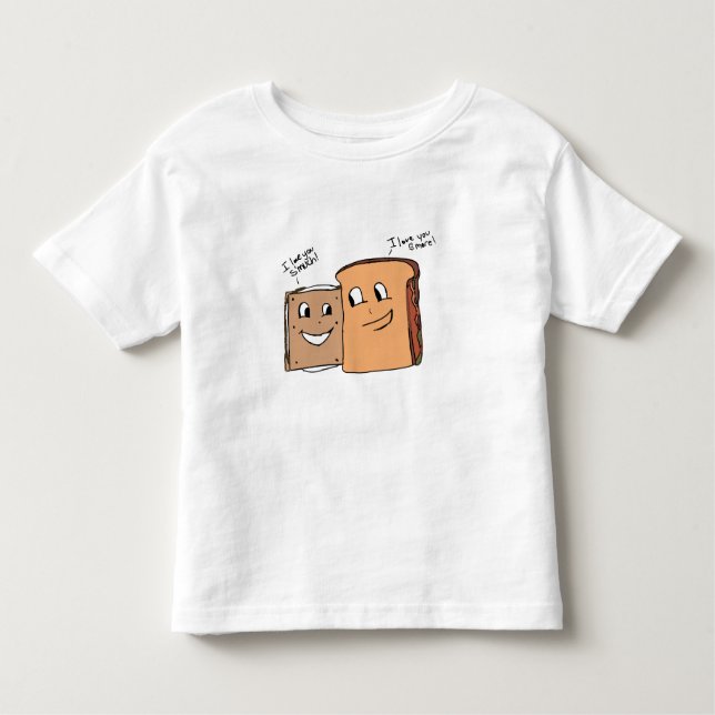 Camiseta Infantil T-shirt do amor do sanduíche (criança) (Frente)