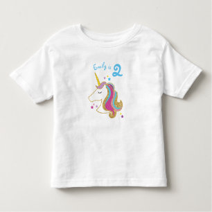 Camiseta Infantil T-shirt do aniversário de MagicalGirl do unicórn