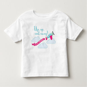 Camiseta Infantil T-shirt do aniversário do avião para meninas