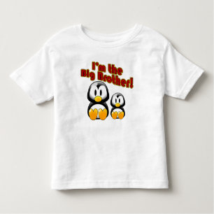 Camiseta Infantil T-shirt do big brother, pinguins bonitos