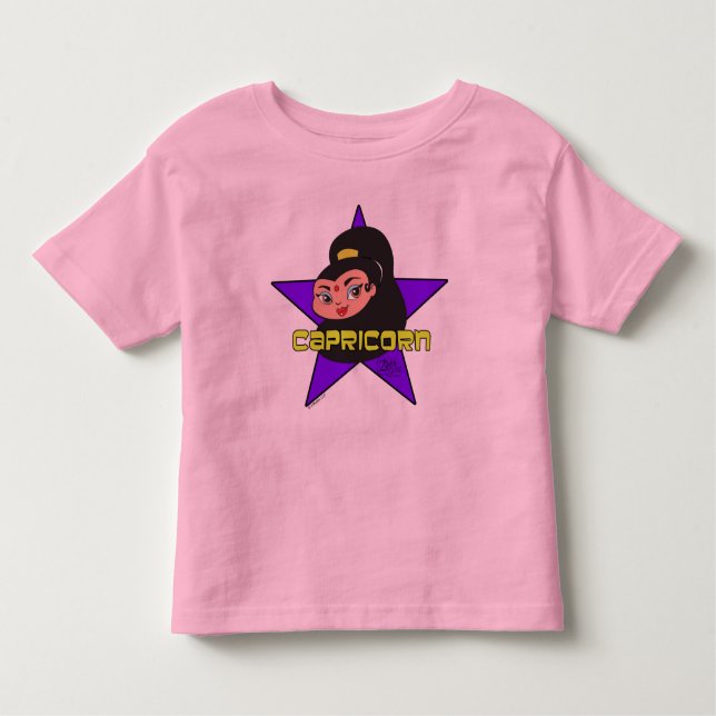 Camiseta Infantil T-shirt do Capricórnio (Frente)