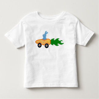 Camiseta Infantil T-shirt do carro da cenoura do coelho