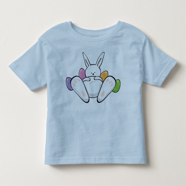 Camiseta Infantil T-shirt do coelhinho da Páscoa para crianças, (Frente)