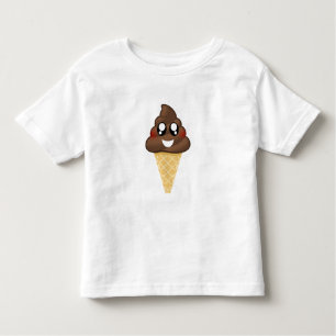 Camiseta Infantil T-shirt do cone do sorvete de Emoji do tombadilho