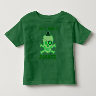 Camiseta Infantil T-shirt do crânio do pirata do miúdo do dia de S