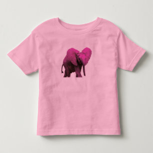 Camiseta Infantil T-shirt do Elefante Rosa Toddler