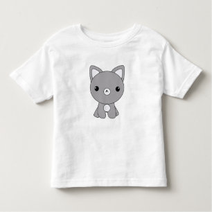 Camiseta Infantil T-shirt do filhote de cachorro de lobo de Kawaii