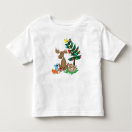 Camiseta Infantil T-shirt do Natal dos alces