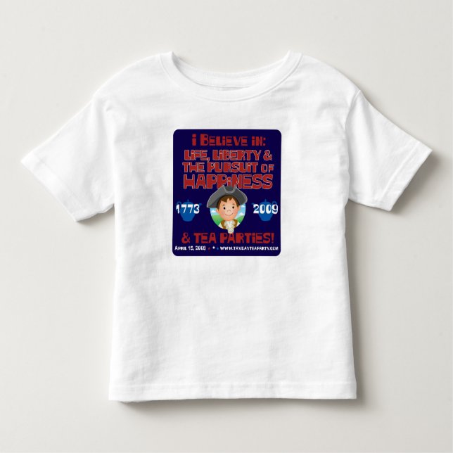 Camiseta Infantil T-shirt do patriota de Lil (Frente)