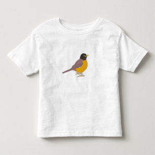 Camiseta Infantil T-shirt do pisco de peito vermelho