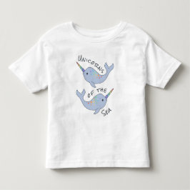 Camiseta Infantil T-shirt do Raglan da criança do unicórnio do mar