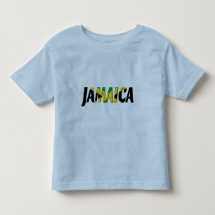Camiseta Infantil T-shirt do texto da bandeira de Jamaica