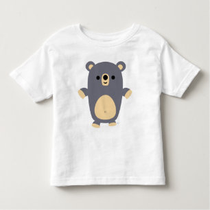 Camiseta Infantil T-shirt dos Ursos de Cartoon Azul Grande