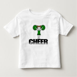 Camiseta Infantil T-shirt e presentes Cheerleading verdes
