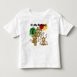 Camiseta Infantil T-shirt e presentes do aniversário de 3 anos do