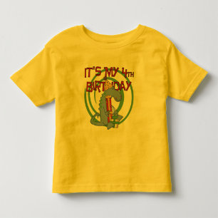 Camiseta Infantil T-shirt e presentes do aniversário do dinossauro