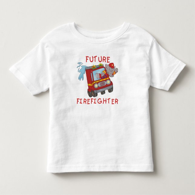 Camiseta Infantil T-shirt e presentes futuros do sapador-bombeiro do (Frente)