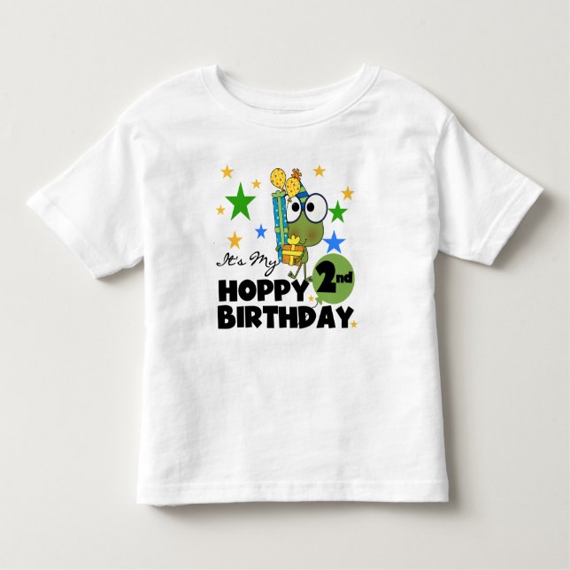 Camiseta Infantil T-shirt e presentes Hoppy do segundo aniversário (Frente)