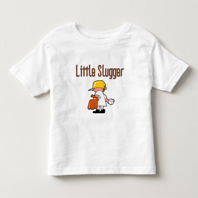 Camiseta Infantil T-shirt e presentes pequenos do slugger do basebol (Frente)