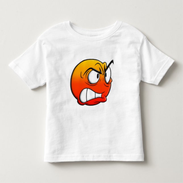 Camiseta Infantil T-Shirt Emote Face Toddler Fine Jersey (Frente)