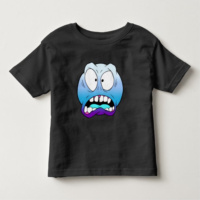 Camiseta Infantil T-Shirt Emote Face Toddler Fine Jersey (Frente)