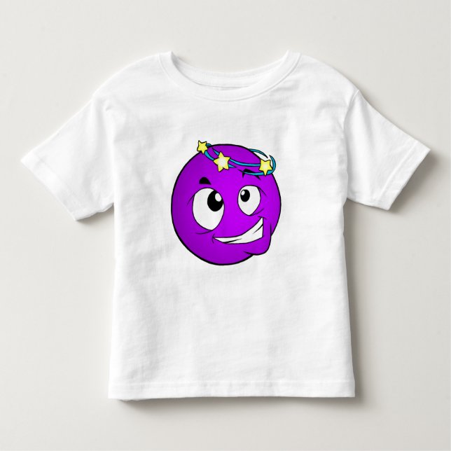 Camiseta Infantil T-Shirt Emote Face Toddler Fine Jersey (Frente)