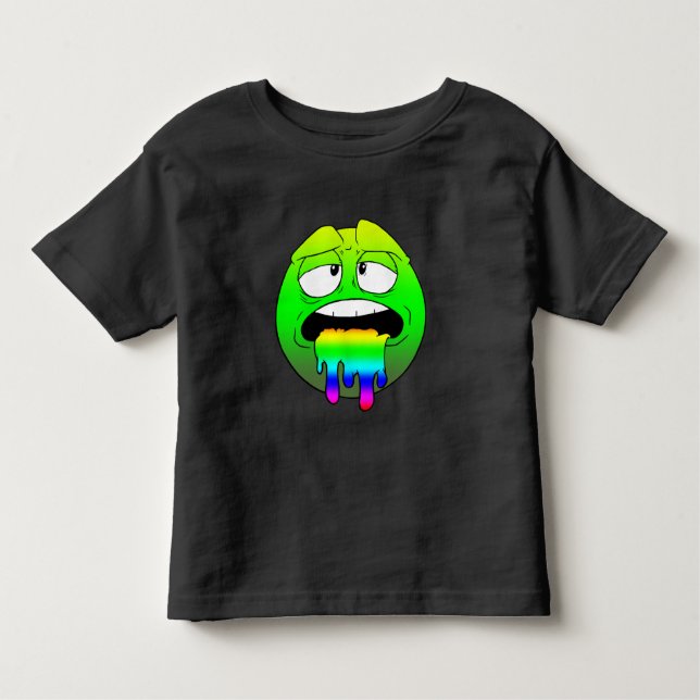 Camiseta Infantil T-Shirt Emote Face Toddler Fine Jersey (Frente)