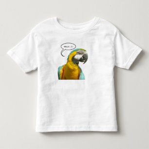 Camiseta Infantil T-shirt engraçado da criança do papagaio de fala