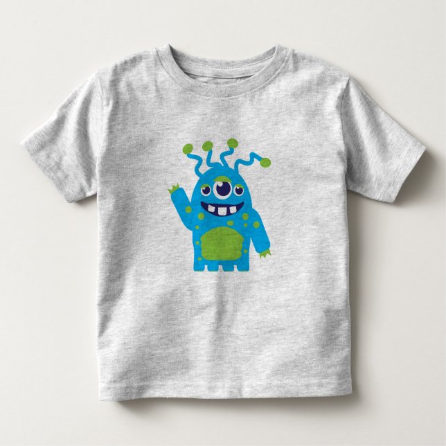 Camiseta Infantil T-shirt estrangeiro eyed bonito de três crianças (Frente)