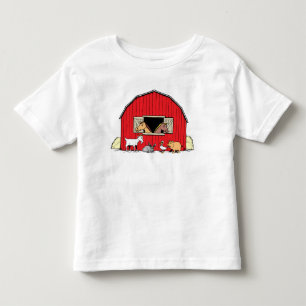 Camiseta Infantil T-shirt feliz das crianças dos animais do Barnyar