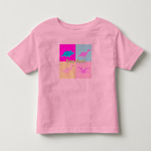 Camiseta Infantil T-shirt feliz dos dinossauros dos desenhos