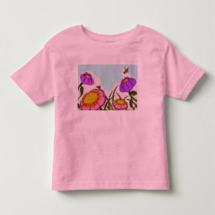 Camiseta Infantil T-Shirt Flor Meadow Toddler Ringer