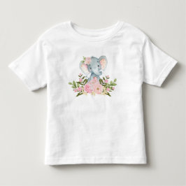 Camiseta Infantil T-shirt floral cor-de-rosa da criança do