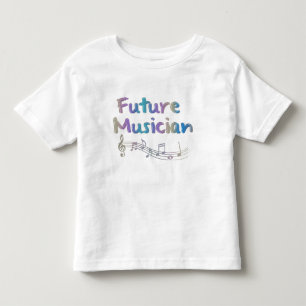 Camiseta Infantil T-shirt futuro dos miúdos das notas musicais do