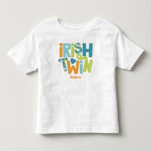 Camiseta Infantil T-shirt gêmeo irlandês para miúdos