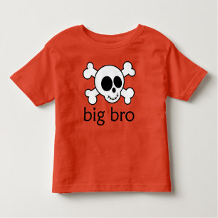 Camiseta Infantil T-shirt grande dos meninos do irmão dos Crossbones