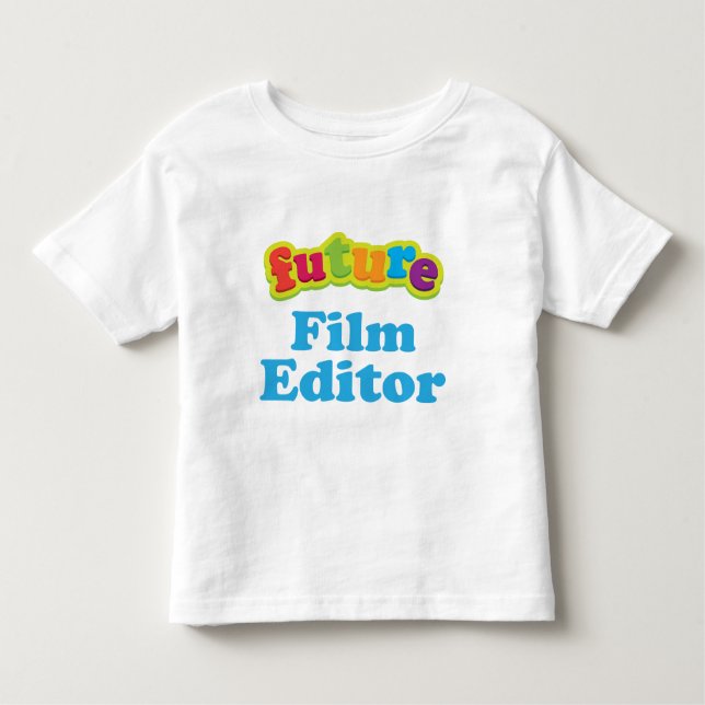 Camiseta Infantil T-shirt infantil do bebê do editor do filme (Frente)