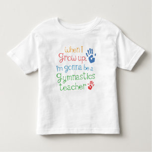 Camiseta Infantil T-shirt infantil do bebê do professor da ginástica