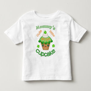 Camiseta Infantil T-shirt irlandês do ` s do bebê do cupcake do di