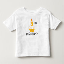 T-Shirt para crianças aniversário de 3 anos