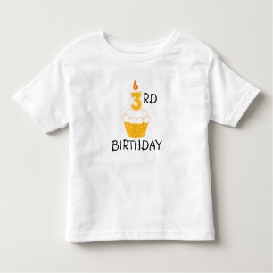 Camiseta Infantil T-Shirt para crianças aniversário de 3 anos