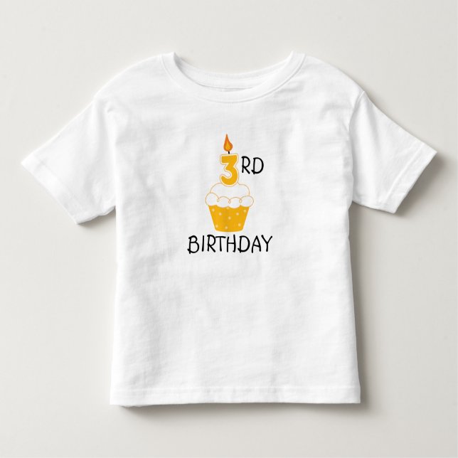 Camiseta Infantil T-Shirt para crianças aniversário de 3 anos (Frente)