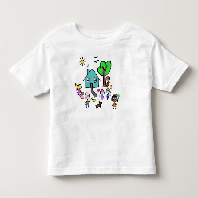 Camiseta Infantil T-Shirt para Crianças do Mundo (Frente)