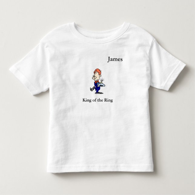 Camiseta Infantil T-shirt personalizada do portador de anéis (Frente)