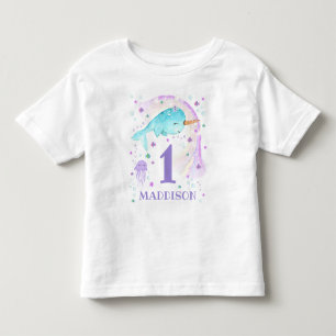 Camiseta Infantil T-Shirt Personalizada Narwhal Menina