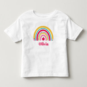 Camiseta Infantil T-shirt Personalizado Chuva de Cores Nome volta às