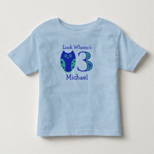 Camiseta Infantil T-shirt personalizado das corujas aniversário de 