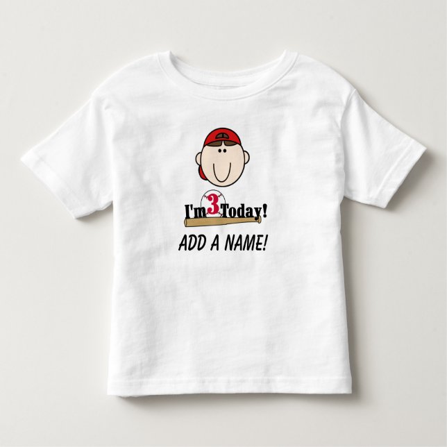 Camiseta Infantil T-shirt personalizado do aniversário de 3 anos do (Frente)