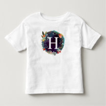 T-shirt personalizado do monograma da letra